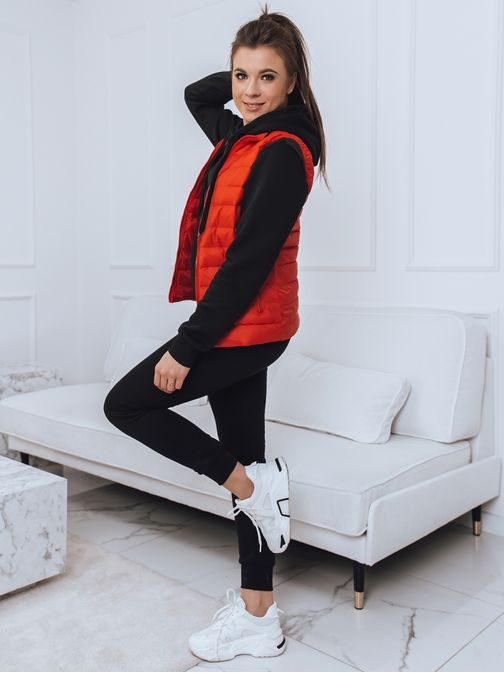 Egyszerű piros női mellény Rosila