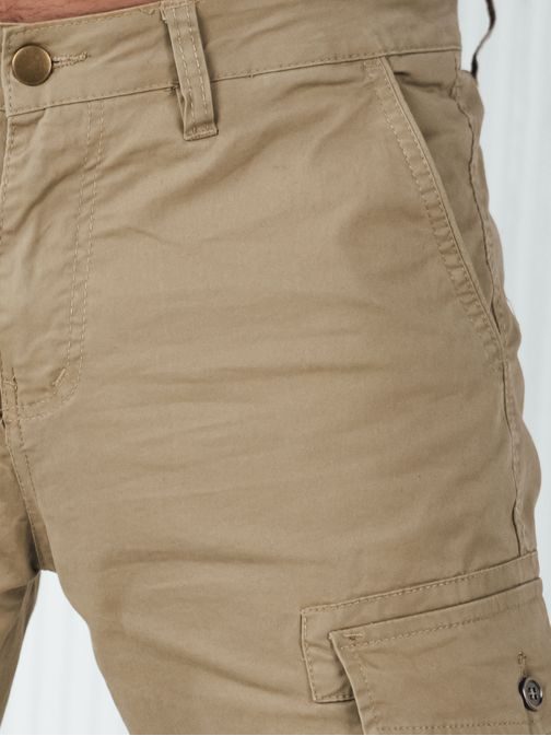 Modern zsebes bézs jogger nadrág