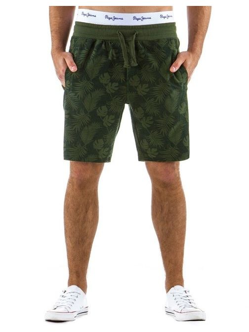Zöld mintás rövid nadrág