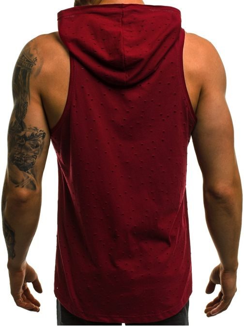 Bordó kapucnis atléta apró lyukacsos kivitelben O/2647