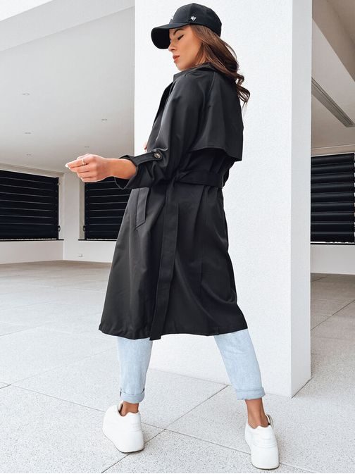 Divatos sötét szürke vékony női kabát Bincia