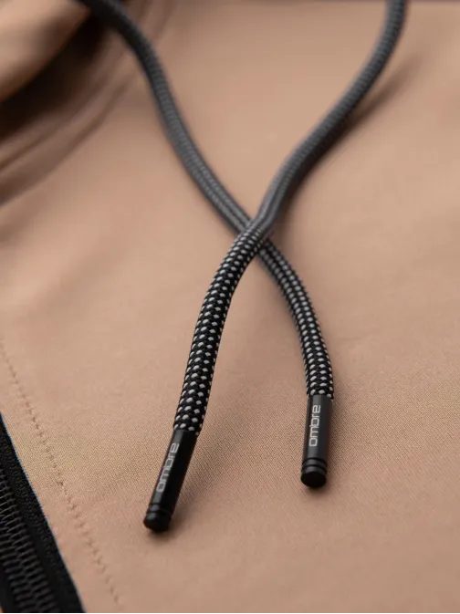 Időtlen bézs színű kapucnis pulóver V4 EM-SSZP-0210