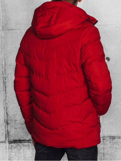 Trendi piros steppelt kapucnis dzseki