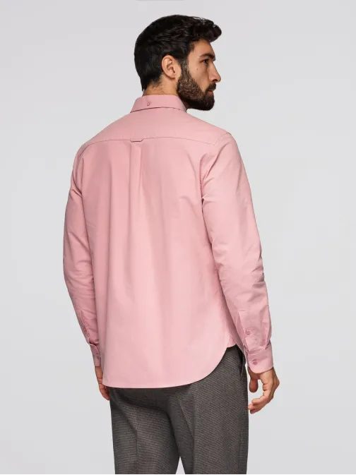 Férfi rózsaszín ing mellzsebbel V3 K700