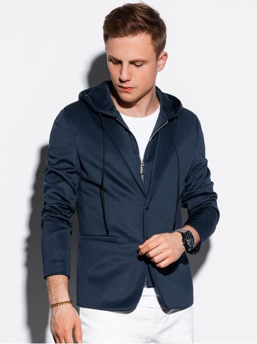 Sötét kék kapucnis zakó M156