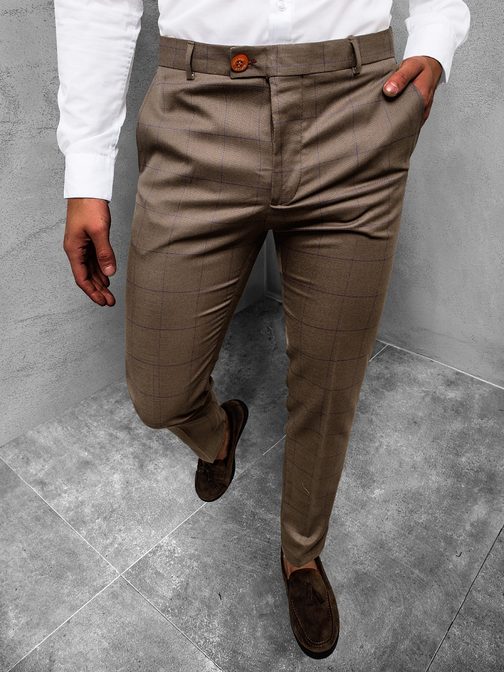 Látványos barna elegáns nadrág DJ/5579