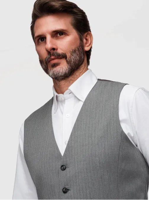 Klasszikus szürke elegáns mellény V1 V65