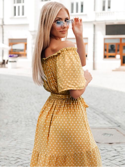 Eredeti sárga női ruha DLR038