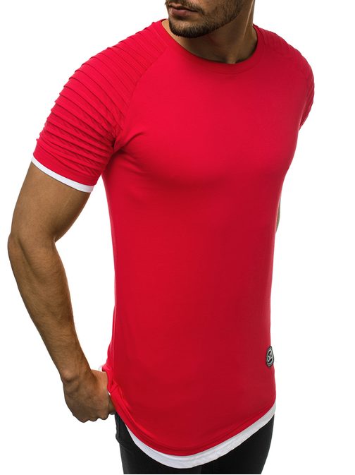Hosszított piros póló O/1262