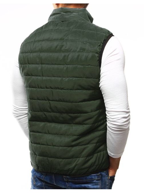 Zöld steppelt mellény