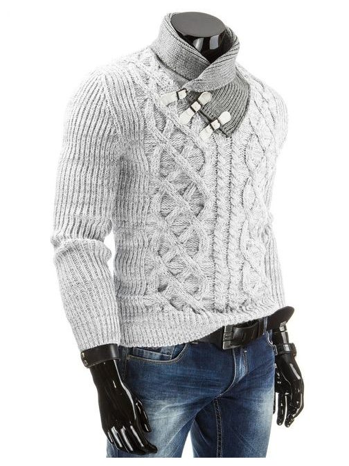 Érdekes kötött férfi pulóver