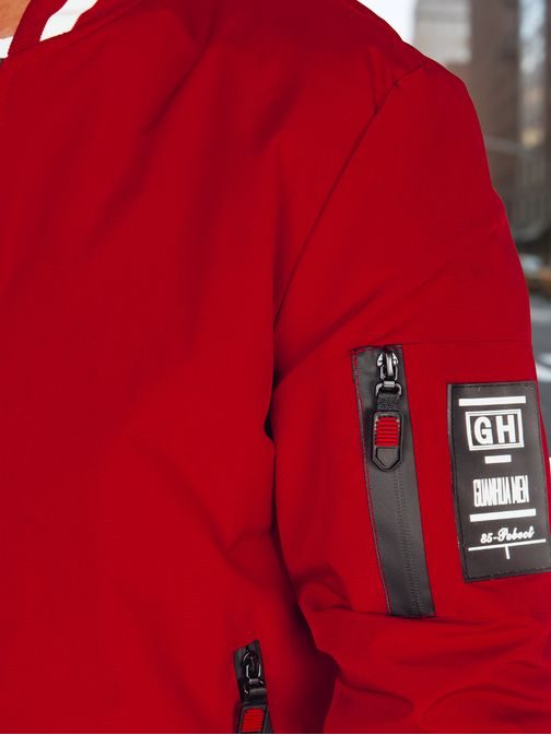 Divatos piros bomber kabát