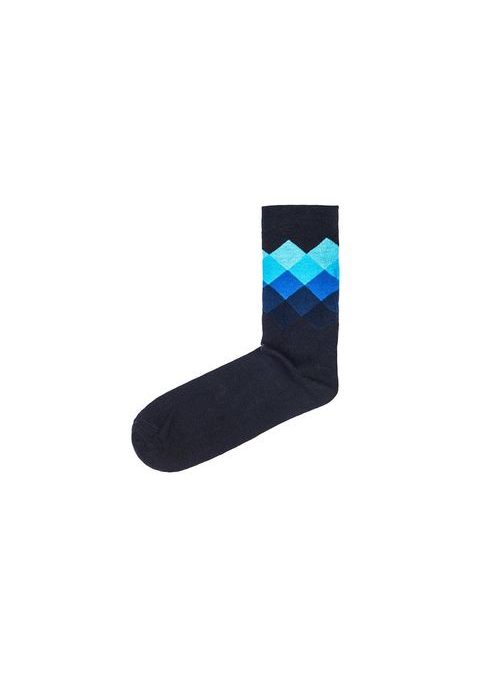 Elegáns sötét kék mintás zokni