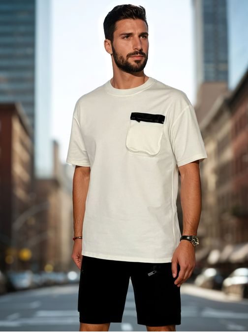 Egyedi férfi szett zsebekkel fehér színben