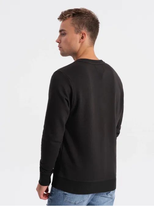 Sötét barna pulóver felirattal   V2 SSPS-0154