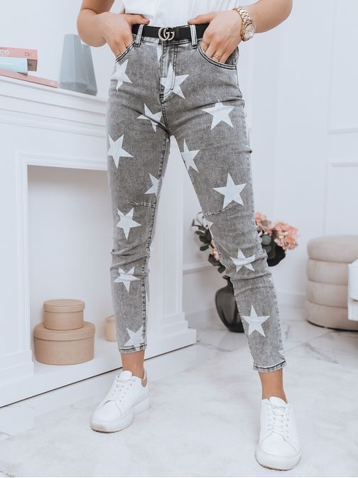 Egyedi szürke női farmer Stars