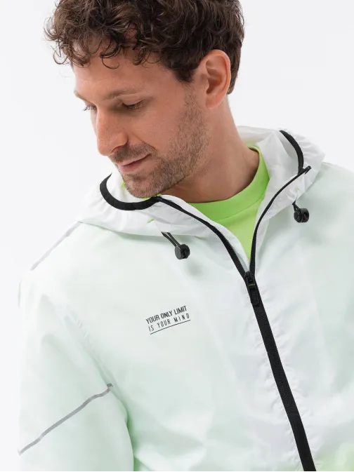 Sportdzseki ombre hatással - fehér zöld V1 om-janp-0104