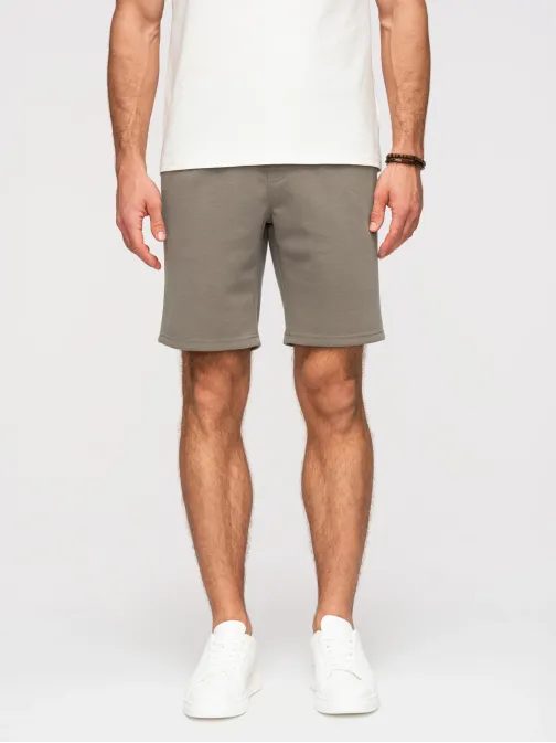 Kötött khaki színű férfi rövidnadrág V4 SRSK-0124