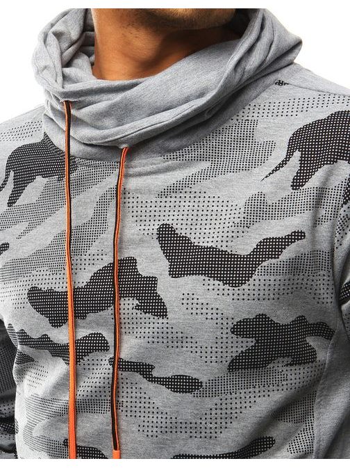 Trendi szürke terepmintás pulóver