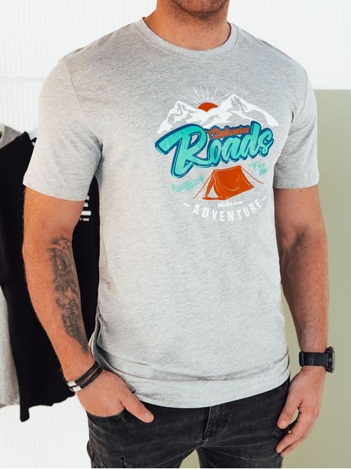 Szürke pólo trendi lenyomattal