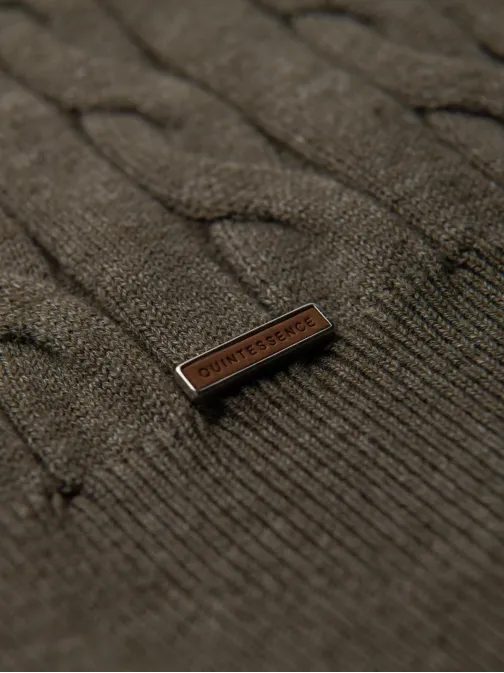 Kötött férfi garbó olívazöld színben V2 OM-SWTN-0157