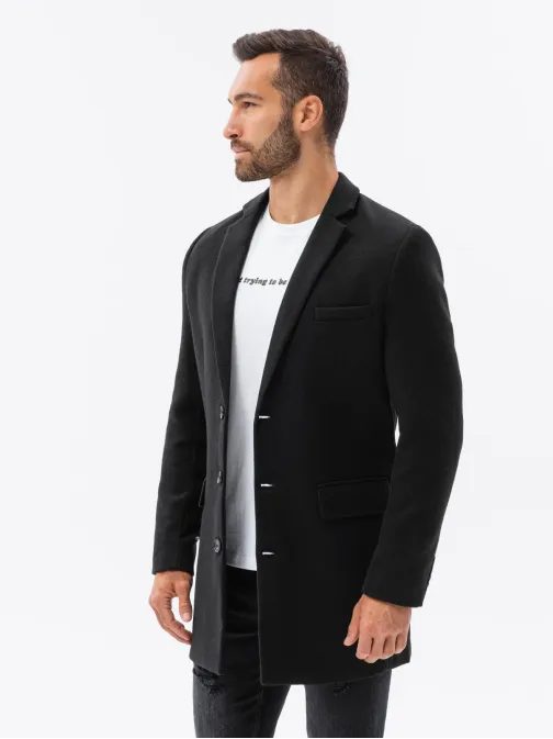 Elegáns fekete kabát C432