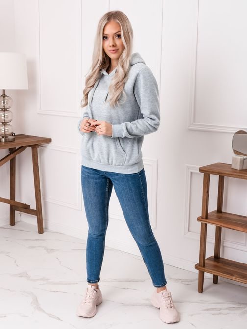 Szürke női kapucnis pulóver TLR002