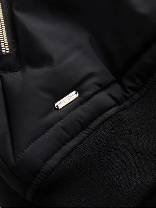 Stílusos fekete bomber dzseki  V1 OM-JALP-0143
