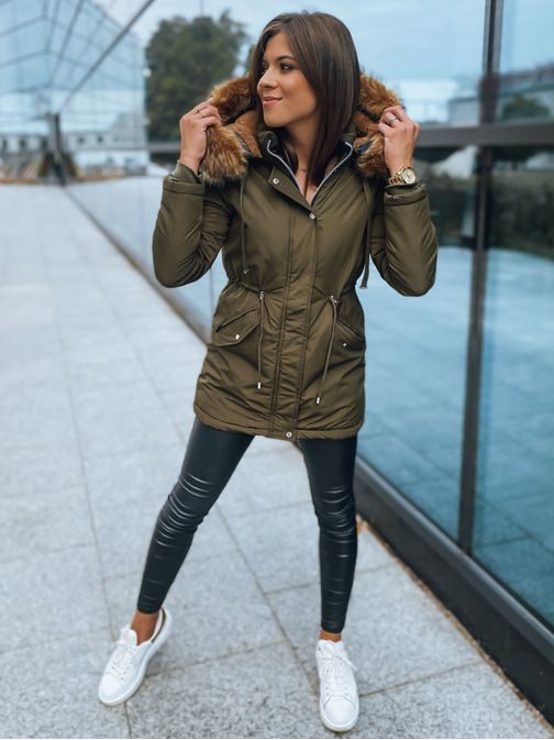 Divatos sötétzöld női kabát Next