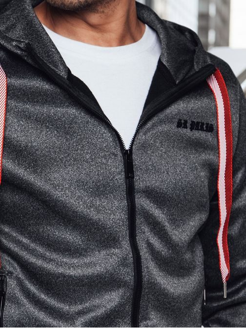 Érdekes grafit kapucnis pulcsi