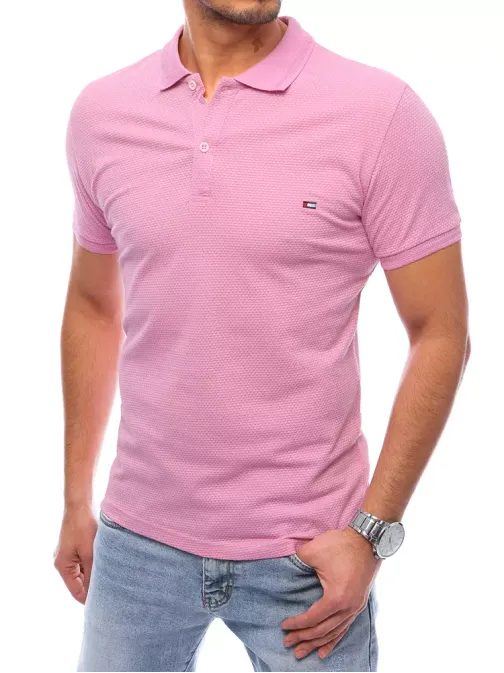 Hagyományos rózsaszínű galléros póló