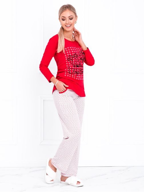 Csodálatos piros női pizsama ULR136
