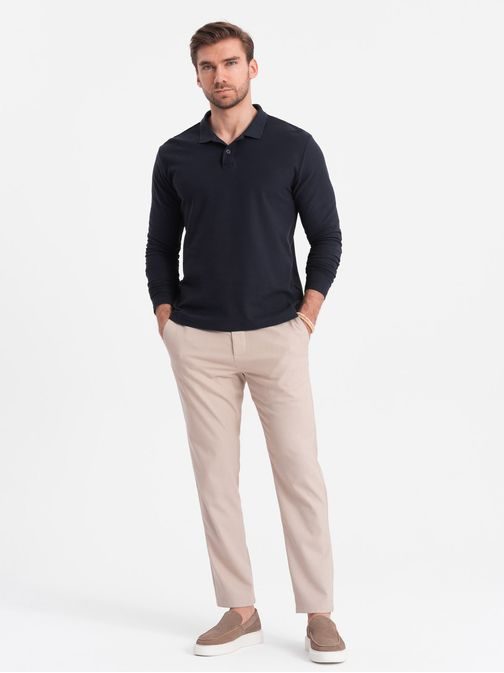 Sötét kék  hosszú ujjú pólóing V3 OM-POBL-0114