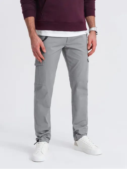 Szürke, modern férfi cargo nadrág V4 PACG-0189