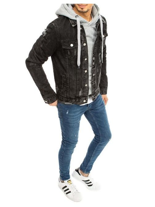 Trendi fekete farmer dzseki