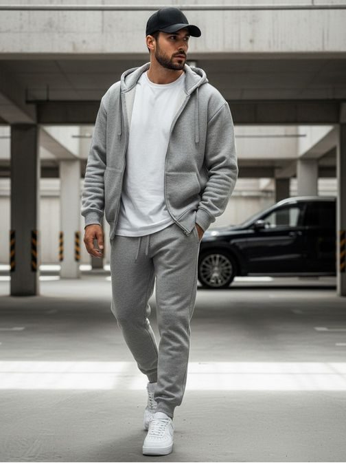 Halvány szürke melegítő nadrág