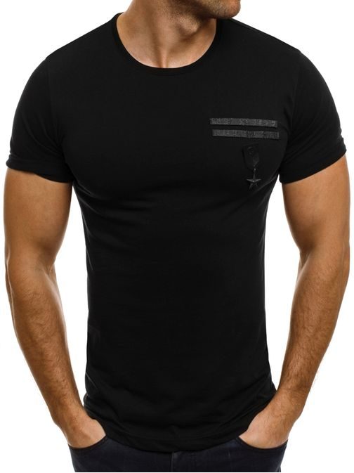 Fekete férfi póló rang címkével  BREEZY 371T