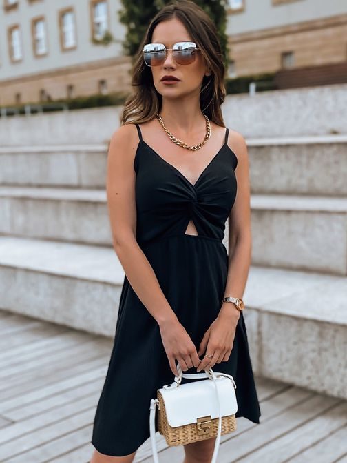 Egyedi fekete női nyári ruha Tamara