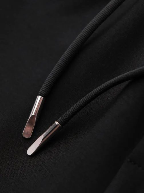 Divatos fekete férfi rövidnadrág V1 logóval SRBC-0153