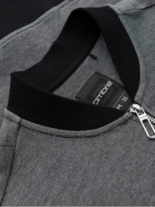 Elegáns fekete férfi  pulóver v1 om-sszp-0238