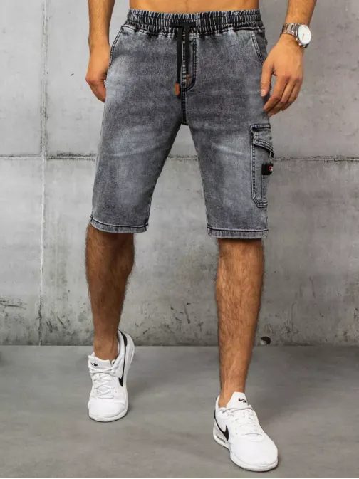 Modern fekete farmer rövidnadrág