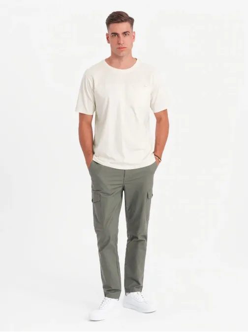 Egyedi fehér póló zsebbel V8 TSCT-0171