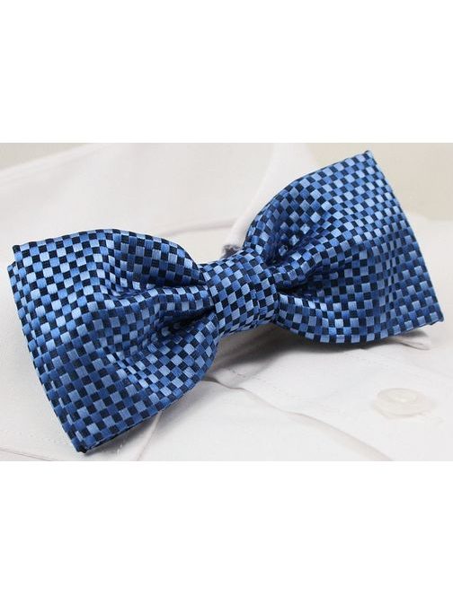 Divatos kék kockás nyakkendő