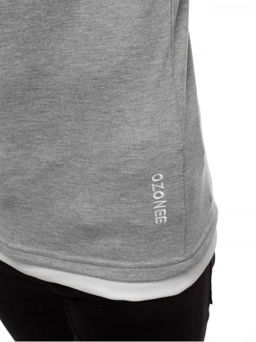 Divatos szürke kapucnis póló O/1273