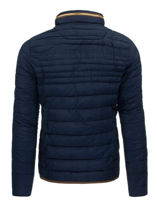 Elegáns sötét kék steppelt dzseki