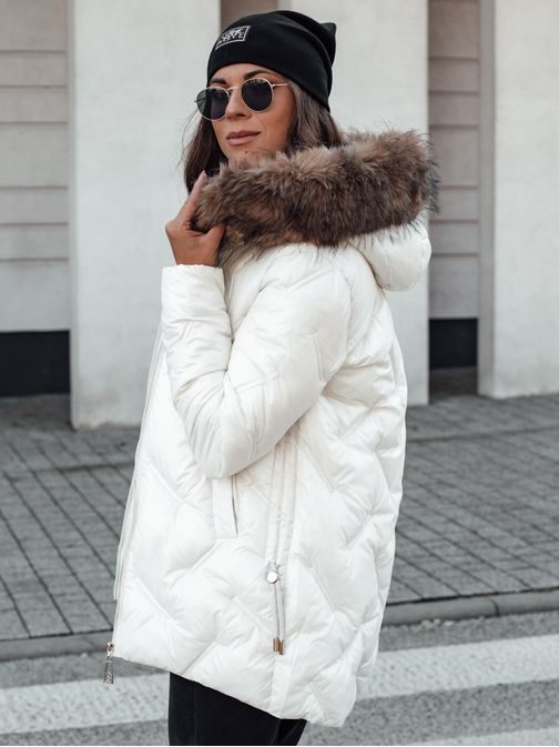 Csodás fehér női téli dzseki  Classiq