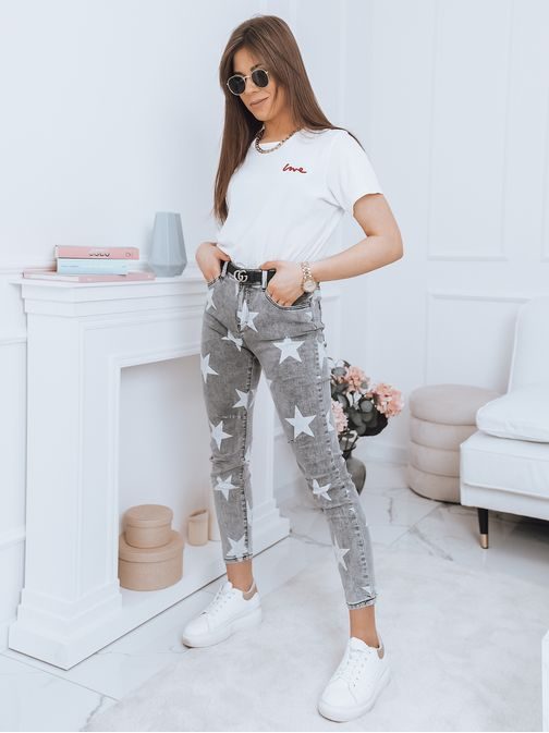 Egyedi szürke női farmer Stars