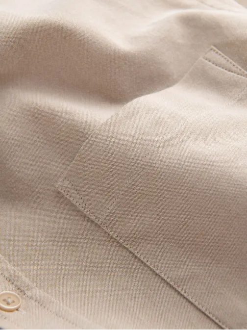 Lezsér bézs színű ing zsebbel  V1 SHOS-0153