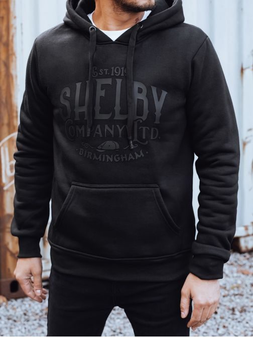 Fekete férfi pulóver eredeti felirattal