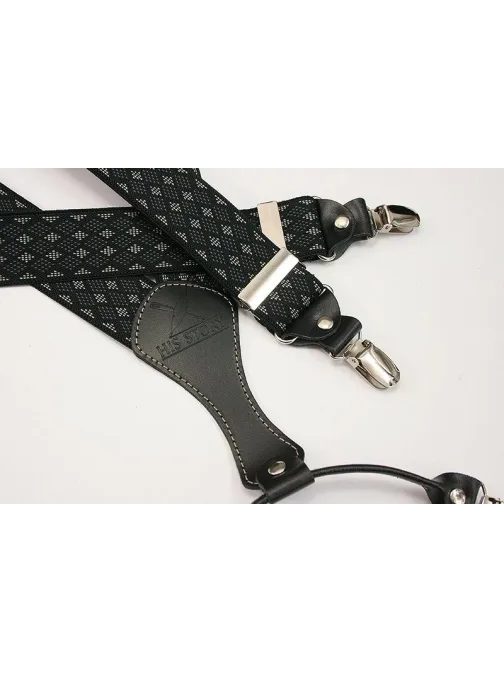 Fekete mintás nadrágtartó